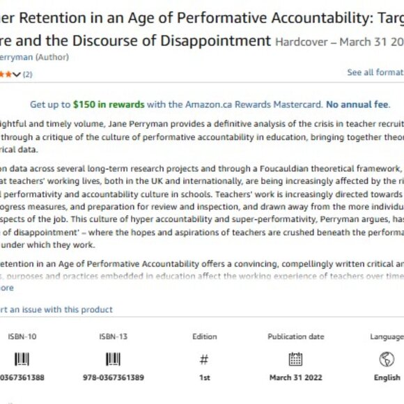 Teacher Retention in an Age of Performative Accountability HARDCOVER ROUTLEDGE - Picture 2 of 2